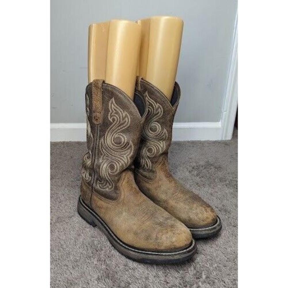 Noble Outfitters Mens Cowboy Boots Size 9.5R Brown Leather Western